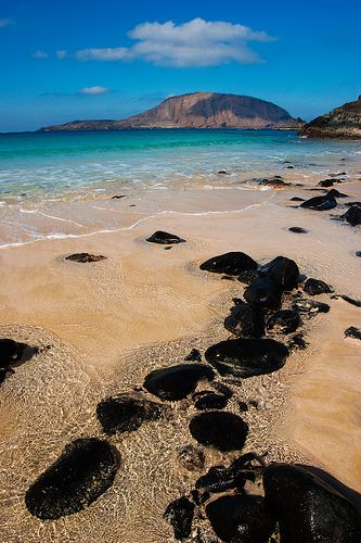 Lanzarote's black rocks add to the out of world feeling you get on the island