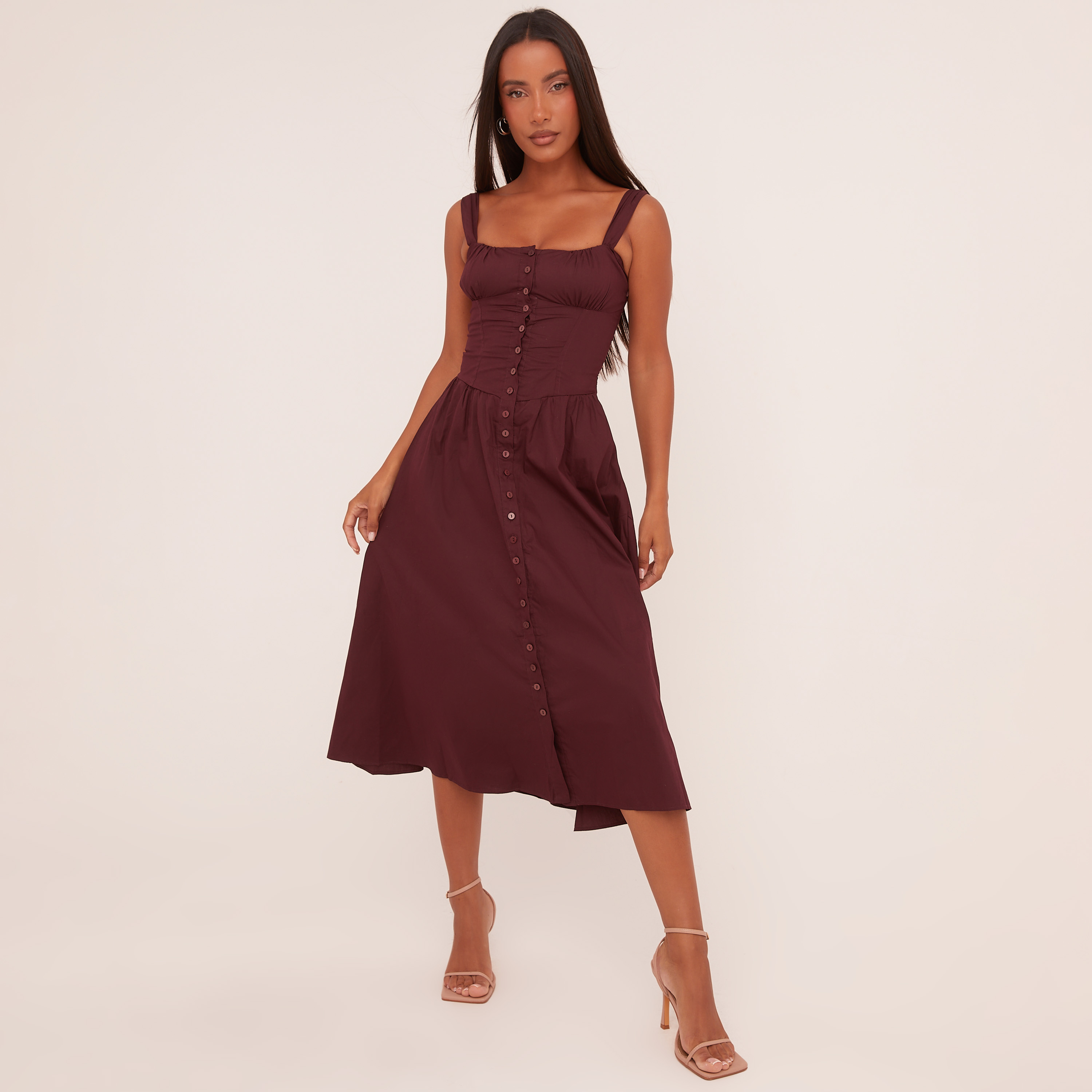 Oasis cord shops dress burgundy