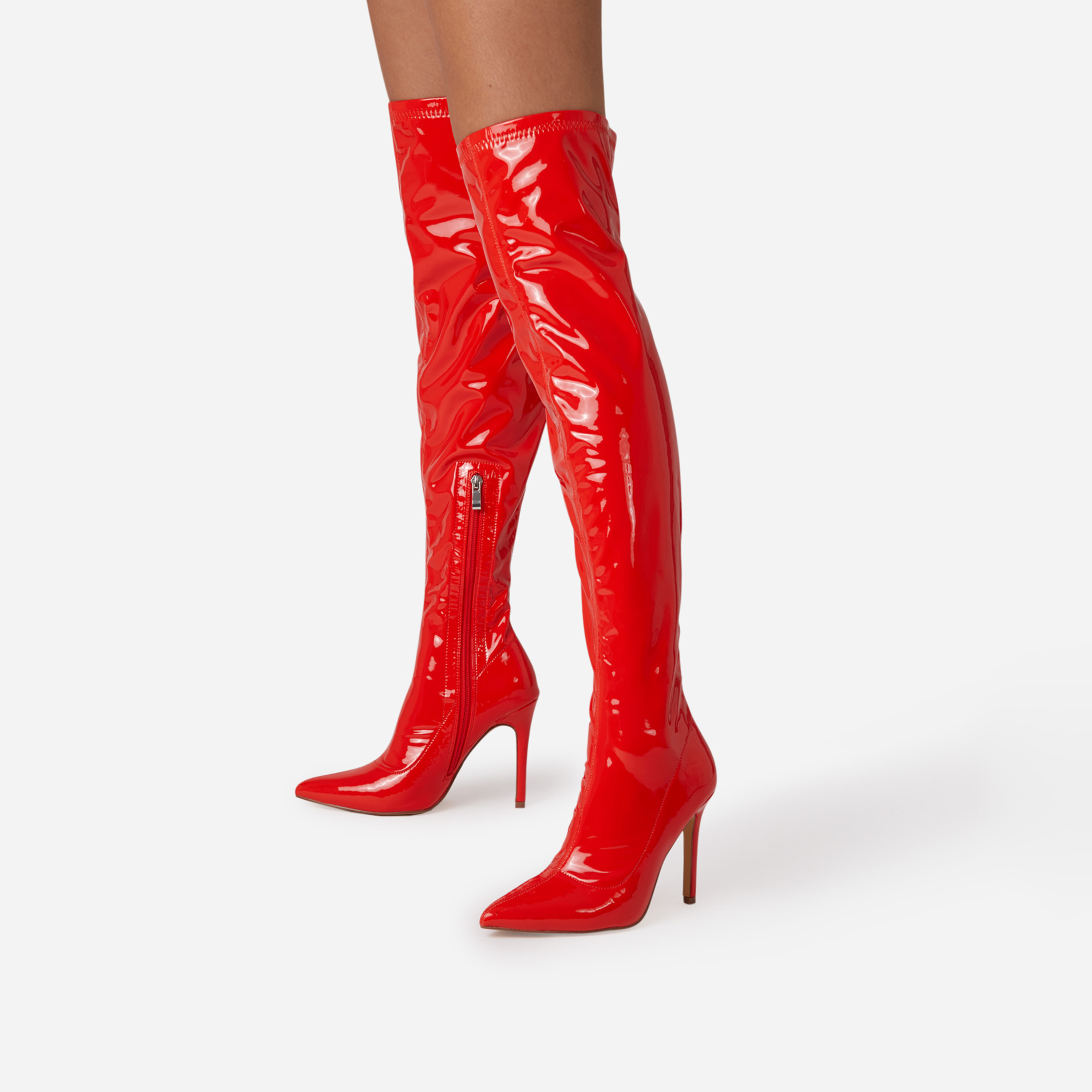 Skye Pointed Toe Stiletto Heel Over The Knee Thigh High Long Boot In