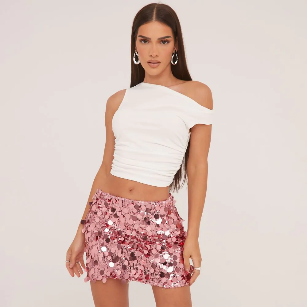 Glitter short skirt hotsell