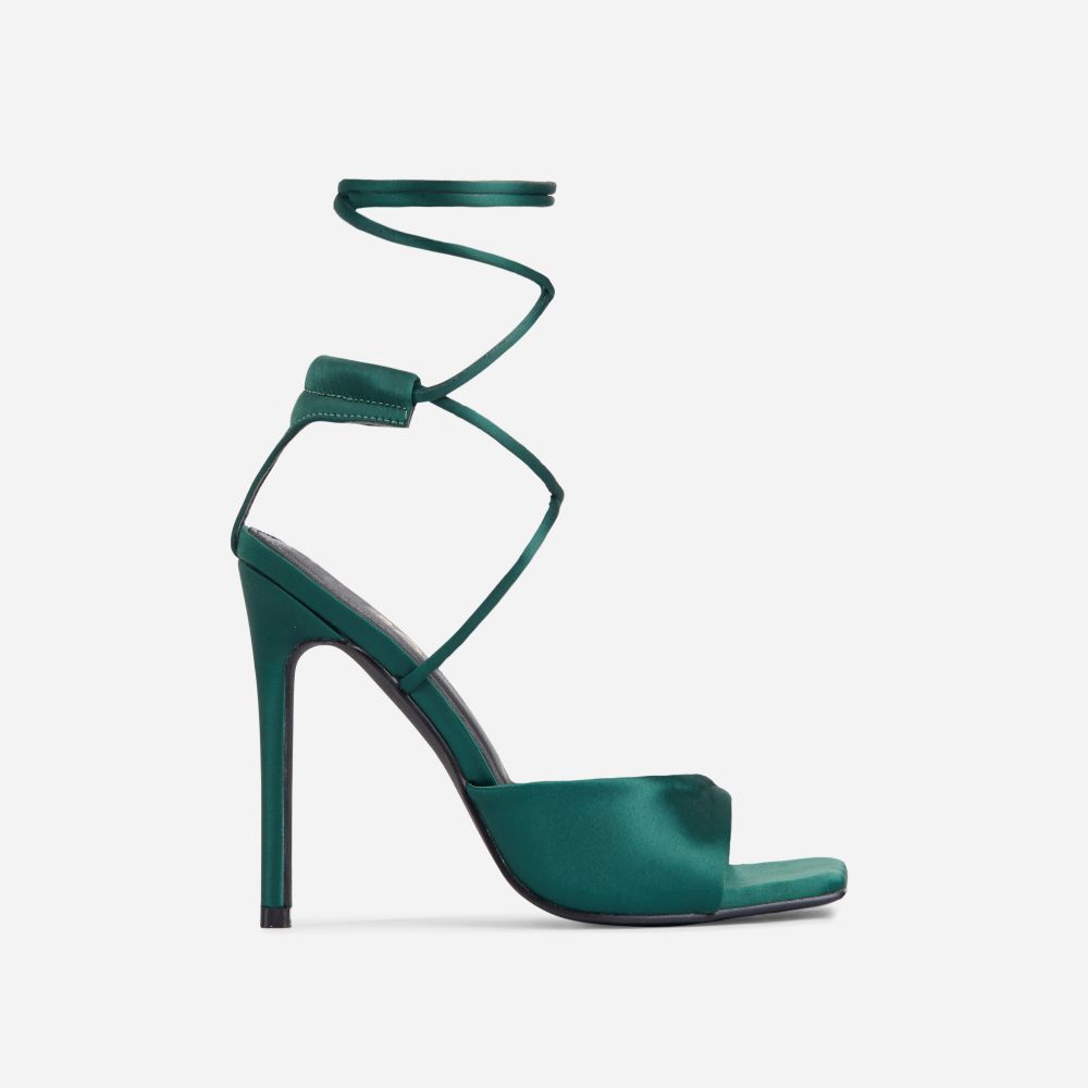 Light Up Italian Heels Peep Toe Ankle Strap Glowing Platform 6 inch Heel Sandals - Light Green