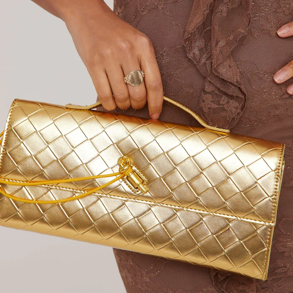 Cheap gold clutch bag sale