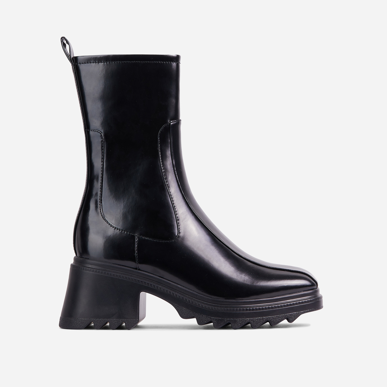 black ankle wellington boots